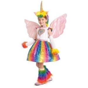 Chasing Fireflies Rainbow Unicorn Pegasus Costume Wings Sz 8